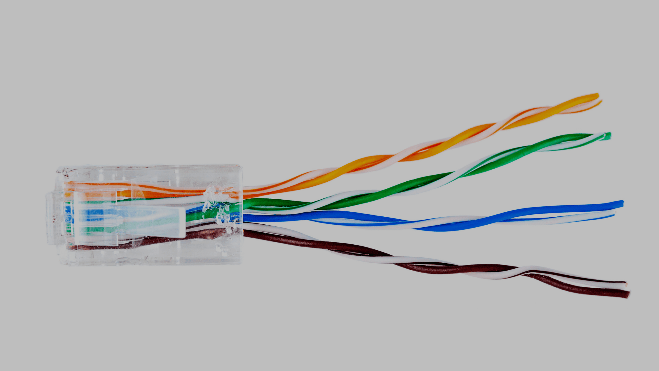 Ethernet cable RJ45 pinout diagram showing pins 4, 5, 7, and 8