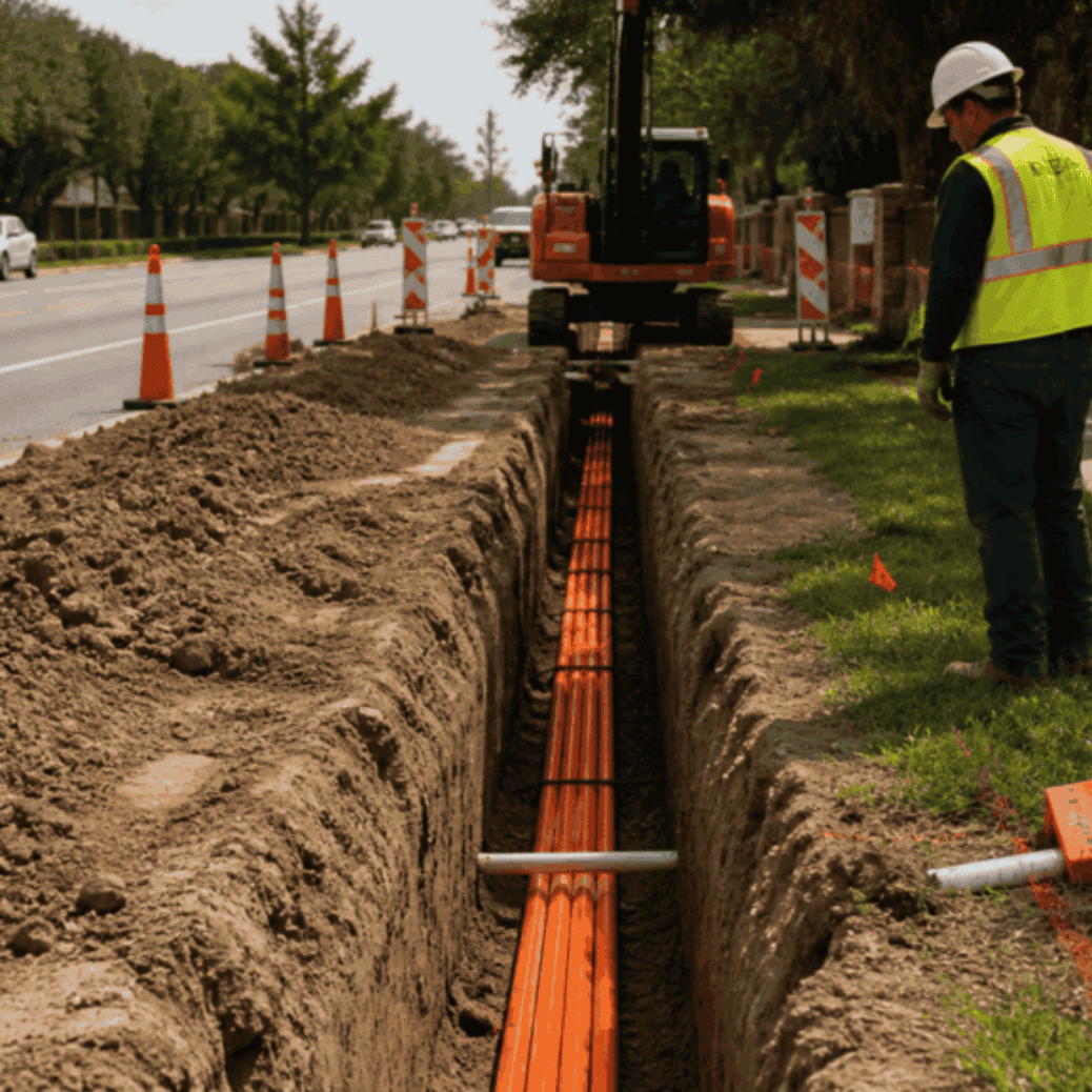 Underground Fiber Optic Cabling