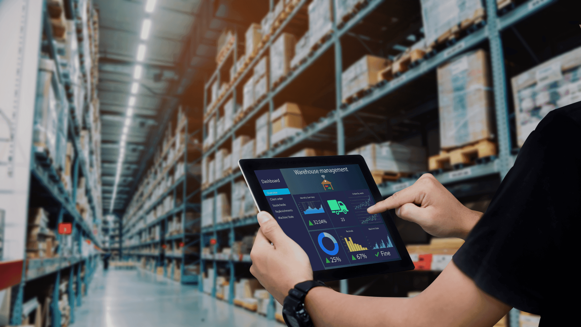 Network cabling for warehouse security