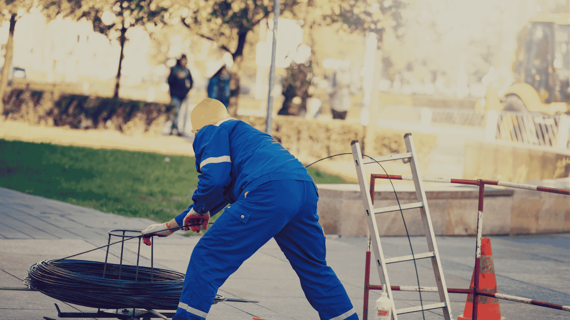 outdoor fiber and Ethernet cabling installations