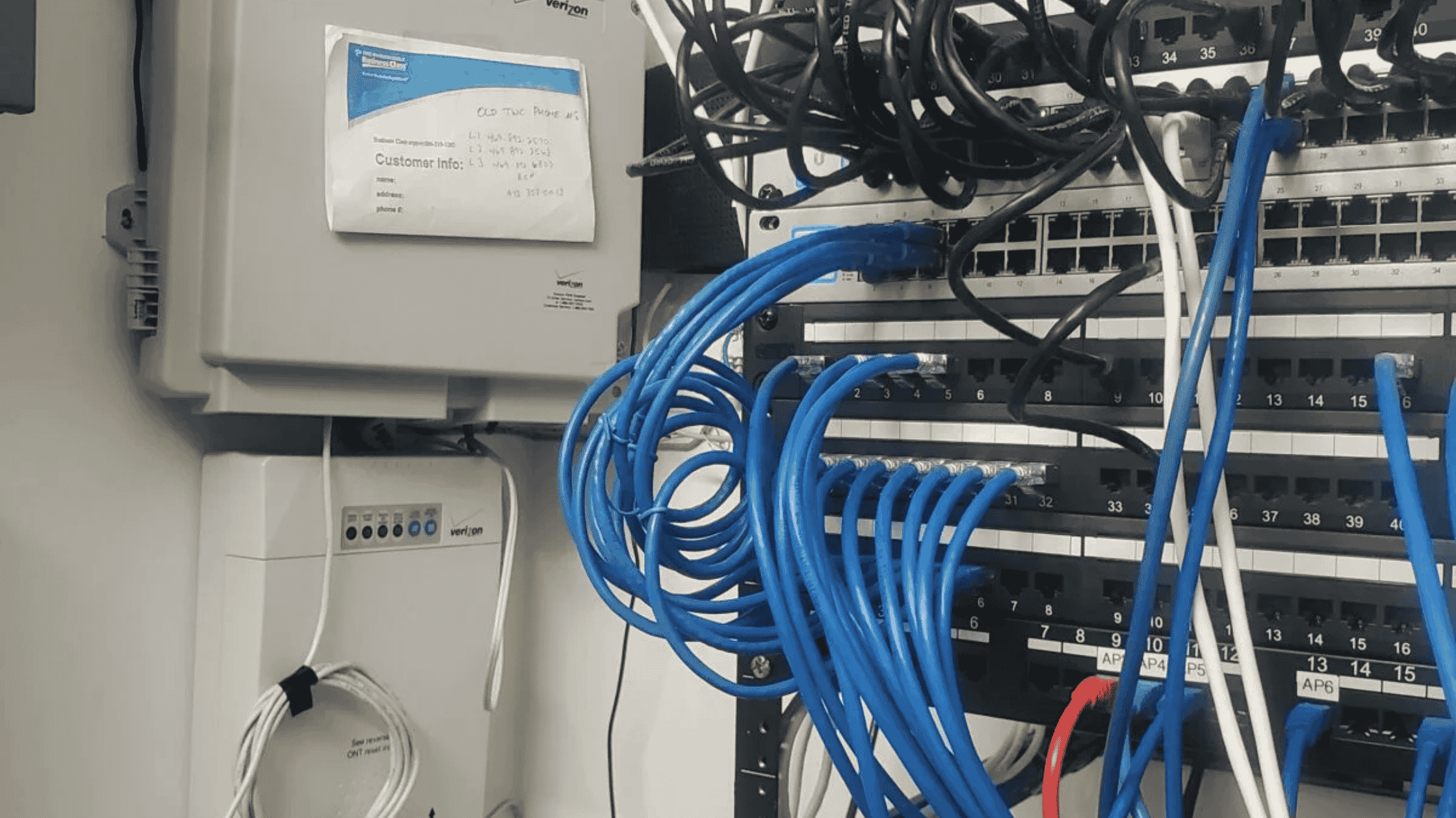 Installing network cables to demarcation point