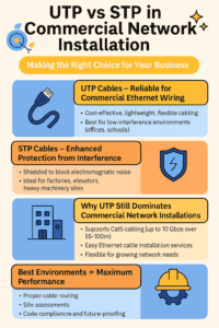 Utp vs stp cables comparison infographic