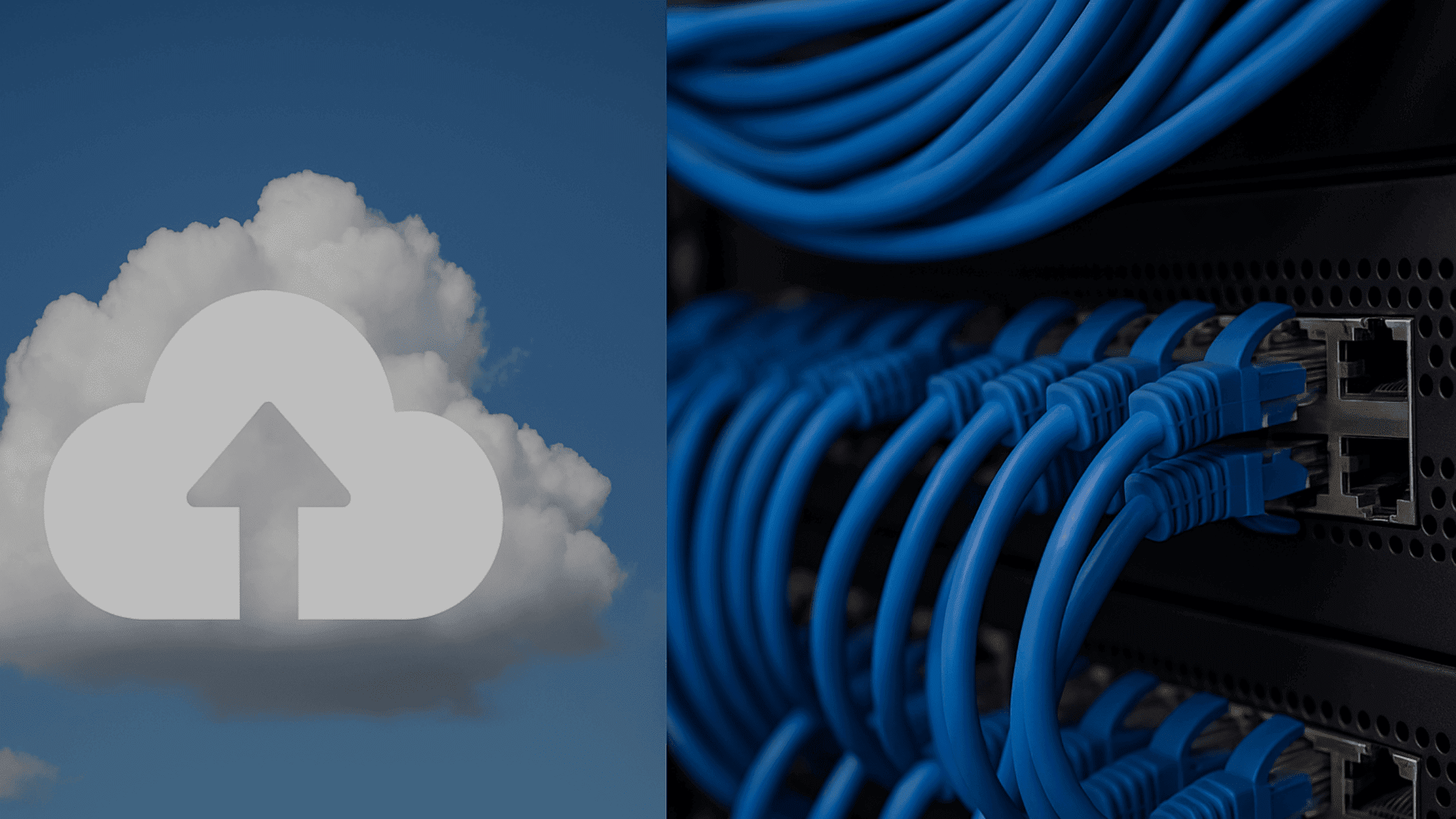 Structured cabling installation supporting hybrid IT infrastructure for cloud computing.