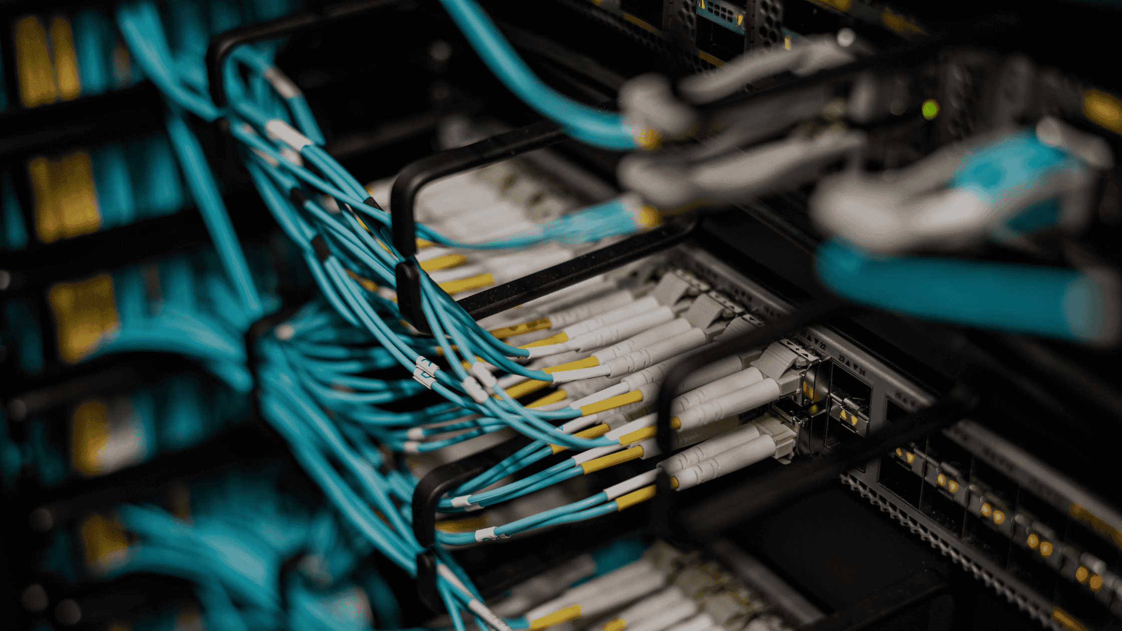 Fiber optic cable maintenance by professional fiber optic installer