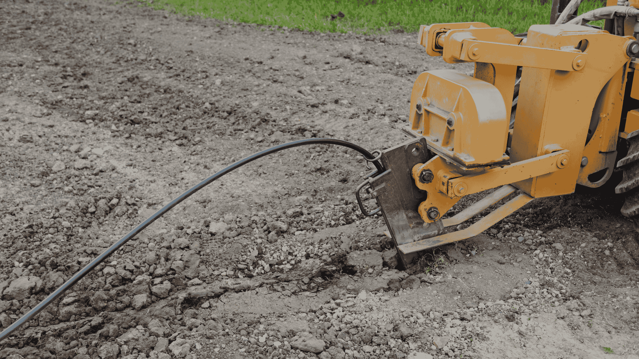 Underground fiber optic cable installation by professional installers