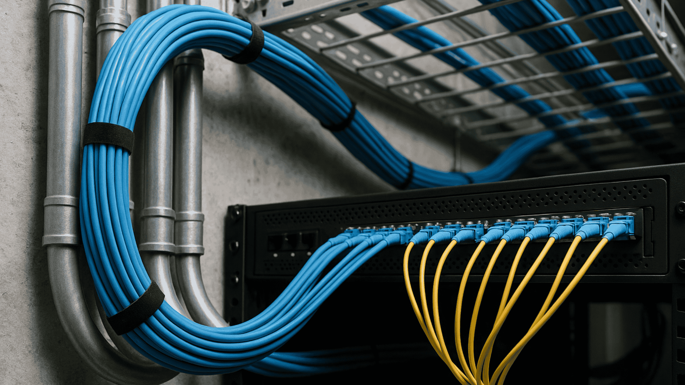 complete fiber optic and network cabling installation