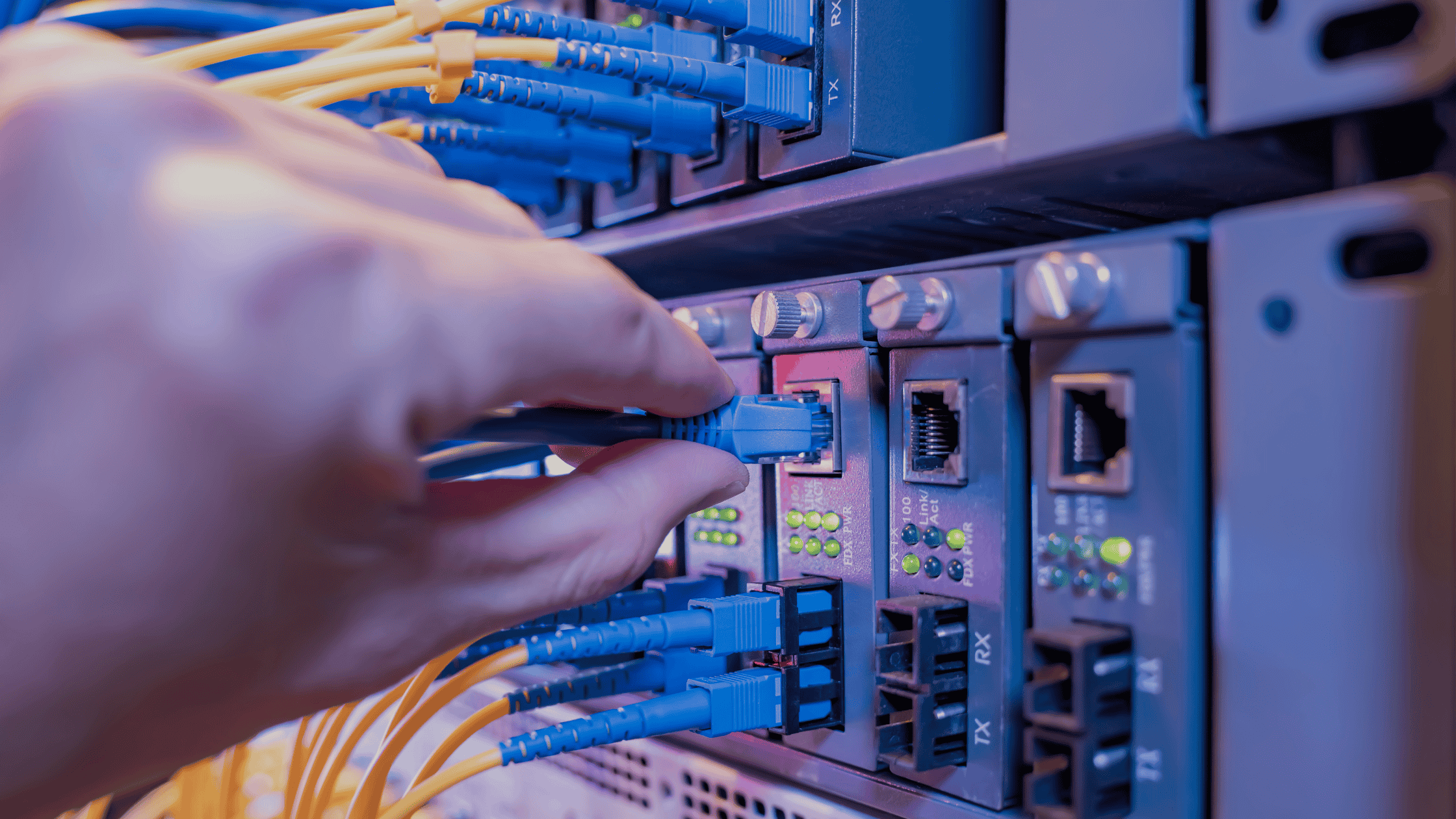 outdoor fiber and Ethernet cabling installations